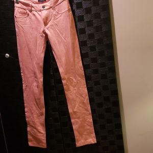 Peach stretch knit leggings